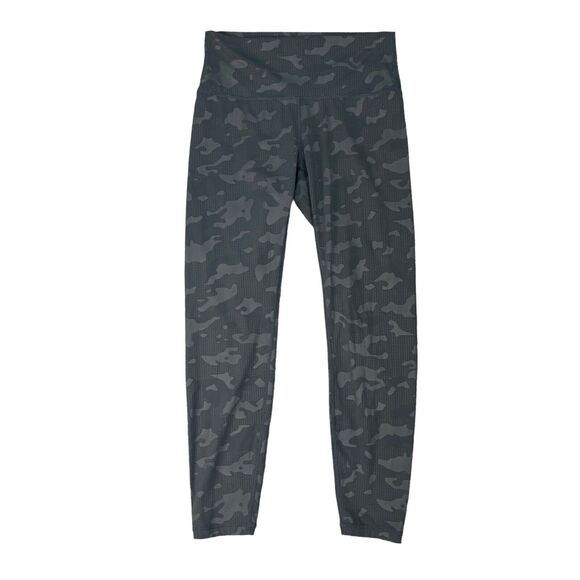 Zyia Active Leggings Womens 4 Gray Camo Pull On Stretch Nylon Blend Workout Gym - Picture 1 of 11
